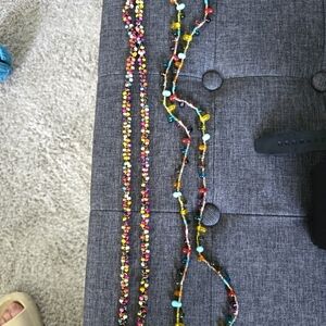 2 beaded necklaces from the Caribbean.